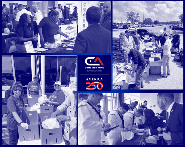 combined arms volunteers at multiple events