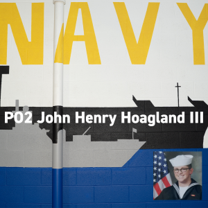 Navy mural at Combined Arms. PO2 John Henry Hoagland III. Memorial Day 2019.