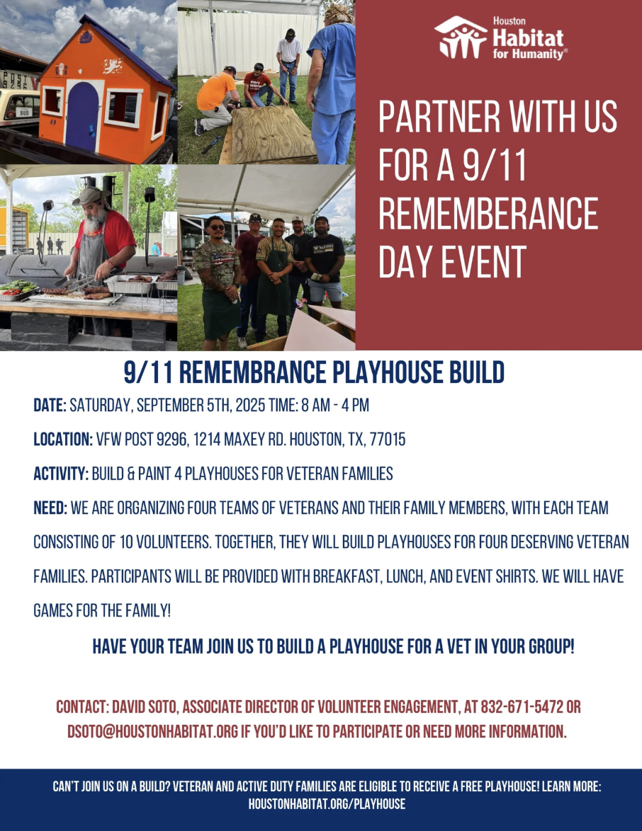 Habitat for Humanity: 9/11 Remebrance Playhouse Build