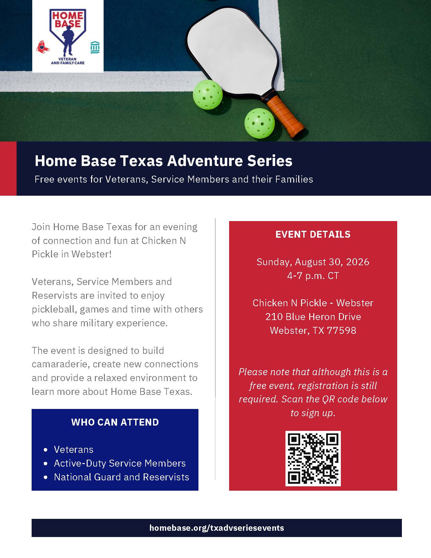 Home Base Texas Adventure Series: Pickleball & Connection