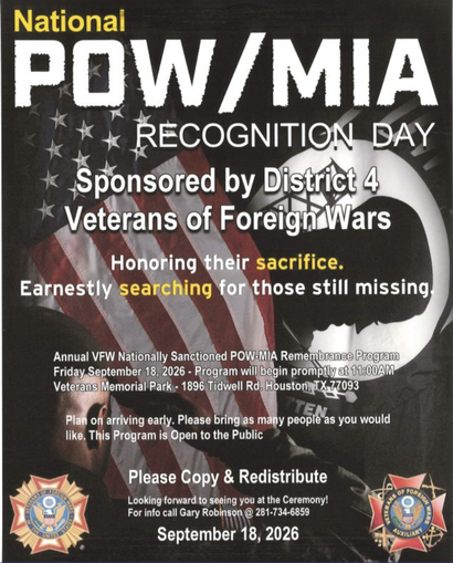 NATIONAL POW/MIA RECOGNITION DAY