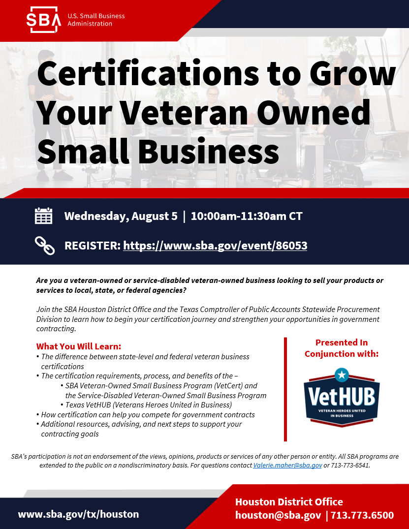 Certifications to Grow Your Veteran Owned Small Business