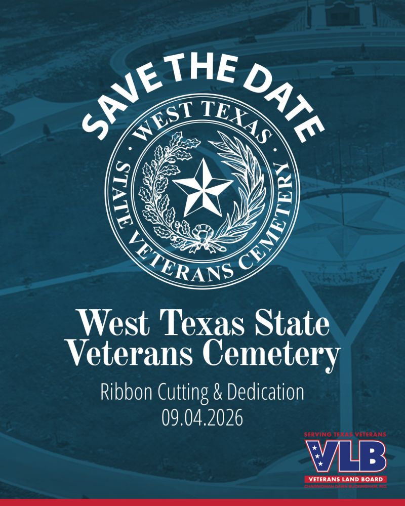 Save the Date - West Texas State Veteran Cemetery Ribbon Cutting & Dedication